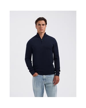Saint Steve Elwin 70003 dark navy half zip trui