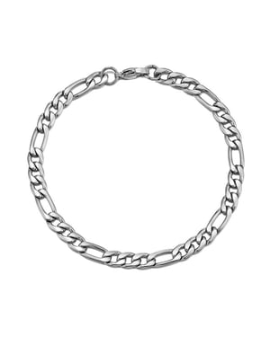 Men's Figaro 316 Steel Chain Bracelet 8 inch 5mm