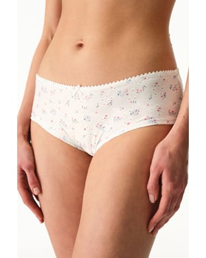 Broken Eyelet Floral High-Waist Boyshort Briefs