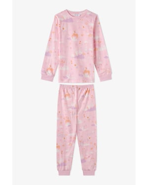 Girls' Fly Repeat Cotton Long Sleeve Pajama Set