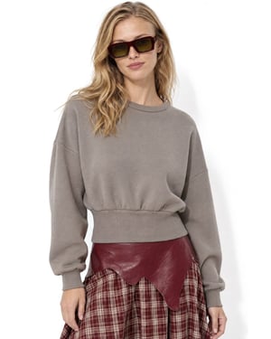 Women's Crop Crew Neck Sweatshirt