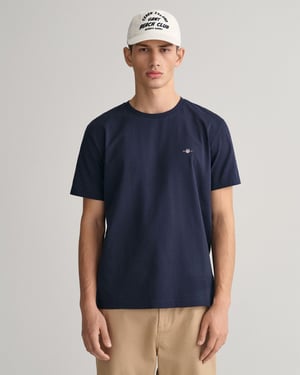GANT Mens Regular Fit Short Sleeve Shield Logo T-Shirt