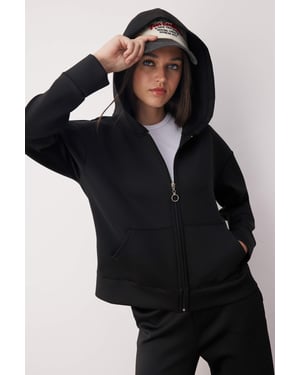 TRENDYOLMİLLA Dam Svart Enfärgad Oversize Sport Kavajer