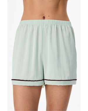 Aurora Satin Floral Shorts Pajama Bottoms