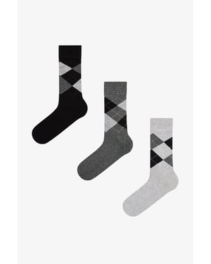 Men's Diamond Cotton Pair Crew Socks