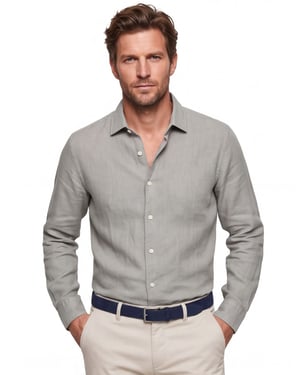 Superdry linnen overhemd groen slim fit zomer