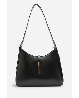 Where's That From Womens Grivya Leather Shoulder Bag With Trim Detail