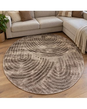 Muratap Japandi loop rond vloerkleed 160 cm rond