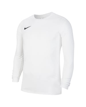 Boys Nike Park Vii Long Sleeve Dri Fit T-Shirt in White