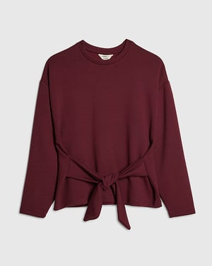 River Island Womens Top Petite Red Tie Front Premium