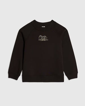 River Island Girls Sweatshirt Black Zip Back Detail