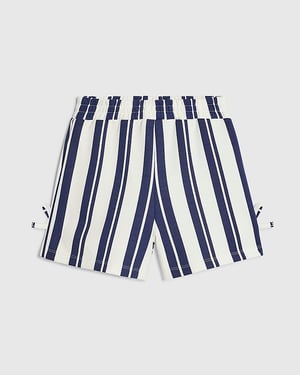 River Island Girls Shorts White Premium Bow Stripe