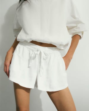 River Island Womens Shorts White Tencel Tie Waist Drawstring Waist