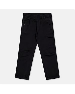Boys C.P. Company Solid Patterned Straight Combat Pants in Black 60100