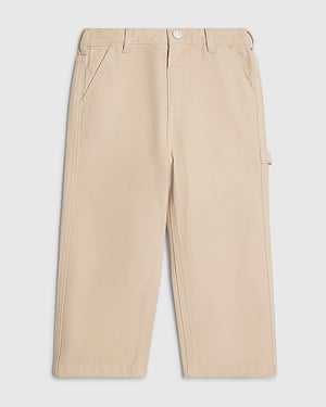 River Island Mini Boys Twill Trousers Beige Carpenter