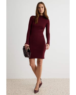 TRENDYOLMİLLA Dames Bordeaux Effen Kort / Mini Lang A-lijn Jurken