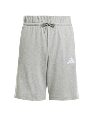 Boys adidas Essentials 3 Stripe Jersey Short Juniors in Grey/White
