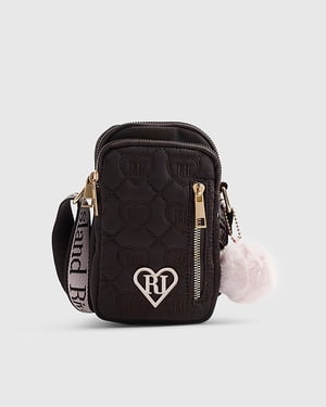 River Island Girls Crossbody Bag Brown Festival Quilted