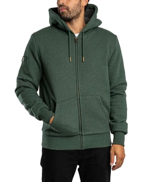 Superdry Hoodie Met Voering Met Borgvoering, Groen