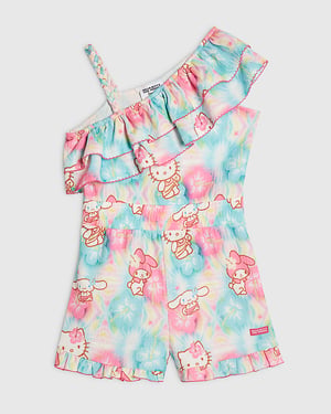 River Island Girls Playsuit Blue Hello Kitty & Friends