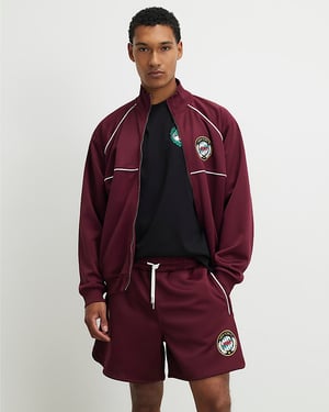 River Island Mens Track Top Red Pony Regular Fit Tricot