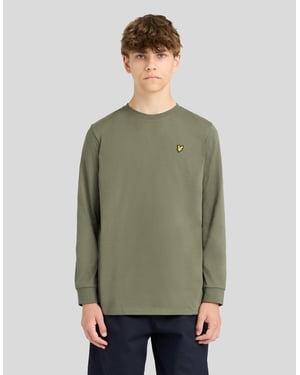 Enfärgad långärmad T-shirt
