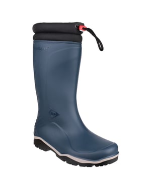 Dunlop Blizzard Blue Unisex Warm Fleece Tie Top Wellington Wellie Boots