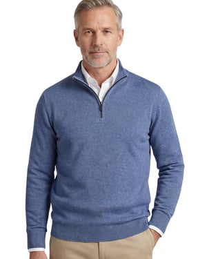 sweater Baileys blauw gemêleerd katoen normale fit