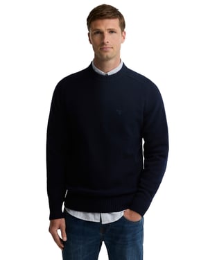 Truien Barbour donkerblauw wol