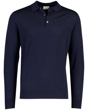 Poloshirt Profuomo donkerblauw wol