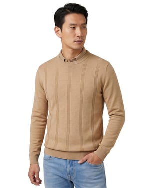 Beige trui Gentiluomo katoen