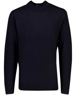 Trui Gentiluomo donkerblauw structuur merinowol