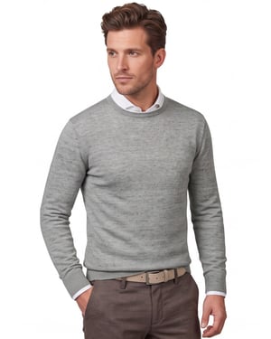 Gentiluomo trui groen gemêleerd regular fit