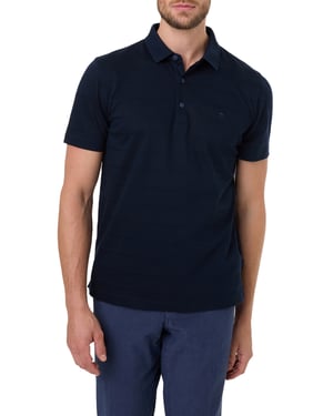 katoenen Pierre Cardin korte mouw donkerblauw