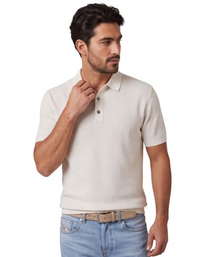 Poloshirt Gentiluomo beige 3 hals normale fit