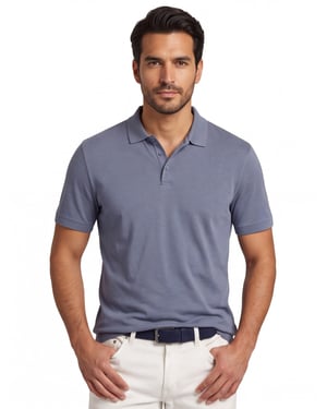 Brax polo blauw katoen