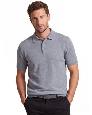 normale fit Gentiluomo polo grijs structuur