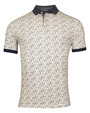 Baileys polo beige geprint multicolor