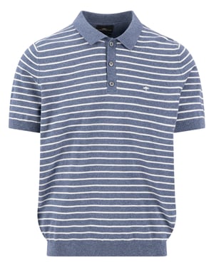 Fynch Hatton poloshirt blauw gestreept