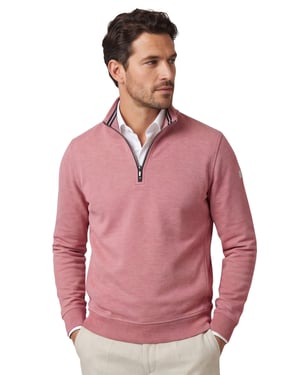 trui Baileys normale fit roze half zip