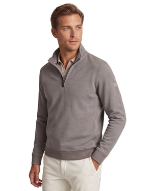 trui Baileys half zip normale fit 100% katoen