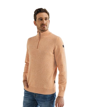 State of Art half zip trui oranje melange