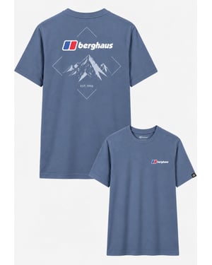 Berghaus Mens Peak Graphic Tee in Grey