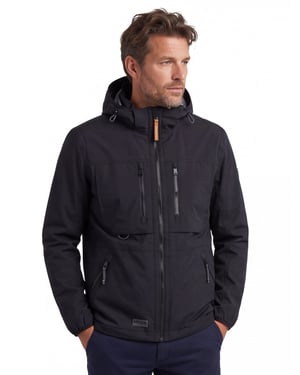 Camel Active Tussenjas donkerblauw Regular Fit effen