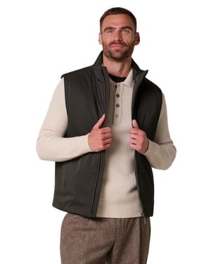 bodywarmer Profuomo bruin polyester