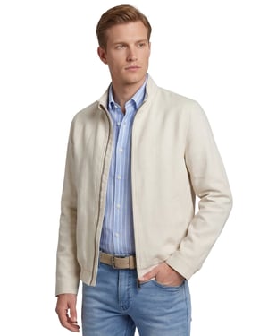 Pierre Cardin zomerjas creme katoen