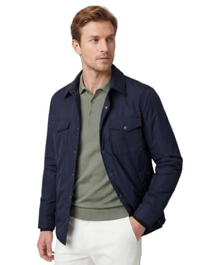 People of Shibuya zomerjas Ithermorelkiso donkerblauw normale fit