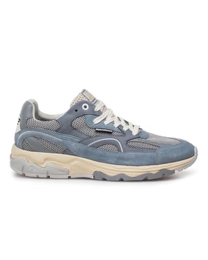 Van Bommel sneaker blauw suede effen comfort