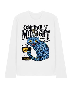 K-Pop Demon Hunters Unisex Adult Derpy & Sussie Midnight Long-Sleeved Halloween T-Shirt (White)