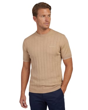 Beige katoenen t-shirt Gentiluomo ronde hals